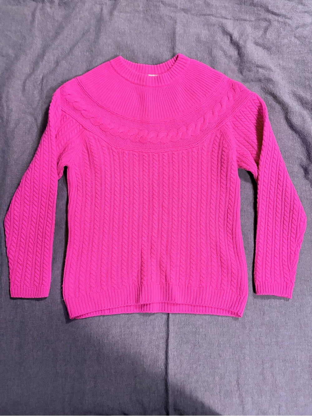 Vintage Together! Pink Cable Knit Wool Sweater